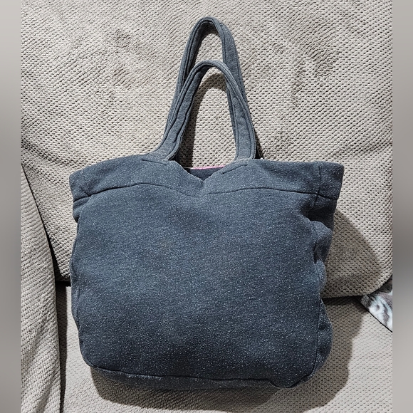 Vintage Victoria's Secret VS PINK Tote Bag Sweatshirt Fleece Material - Picture 3 of 4